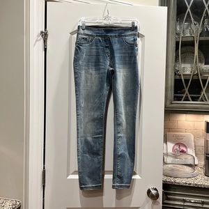 OMG Skinny Ankle Distressed Jeans Medium Washed Denim by Coco + Carmen Size S